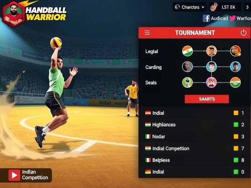 Daman Handball Warrior character customization screen showing diverse options