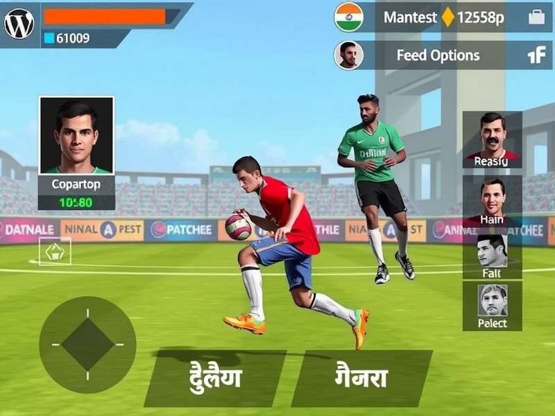Daman Handball Warrior gameplay screenshot showing intense handball action